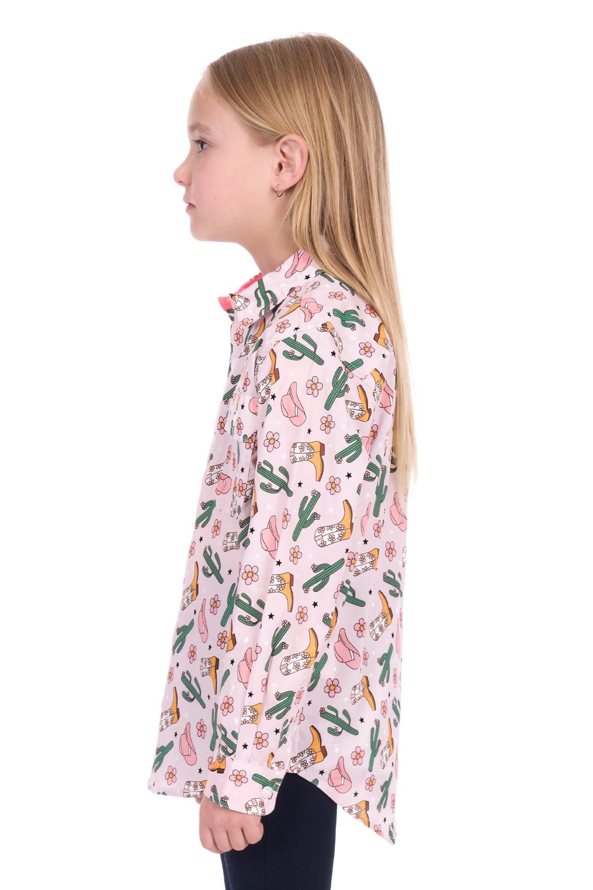 Hard Slog Kids Cleo 1/2 PLKT L/S Shirt