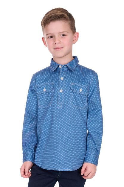 Hard Slog Kids Holden 1/2 PLKT L/S Shirt