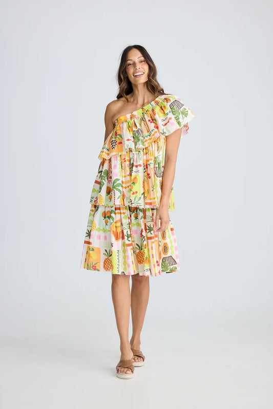 Holiday Womens Shore Ruffle Mini Dress