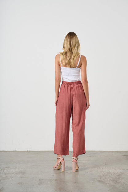 Holmes + Fallon Womens Half Elastic Waist with Pockets Pants