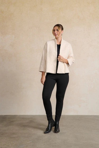 Holmes + Fallon Womens Boucle Pockets Jacket