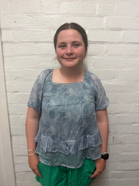 Holmes + Fallon Womens Square Neck Blouse