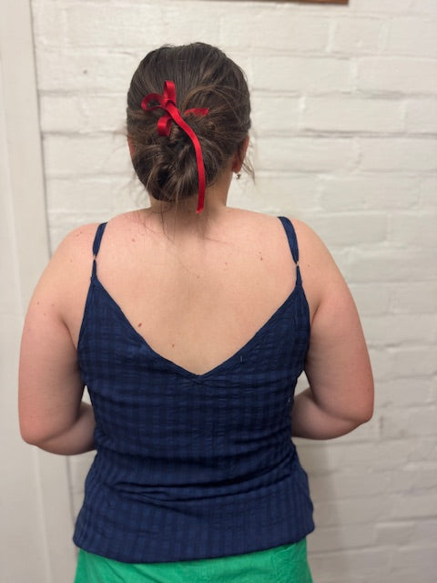 Holmes + Fallon Womens Button Through Seeksucker Cami