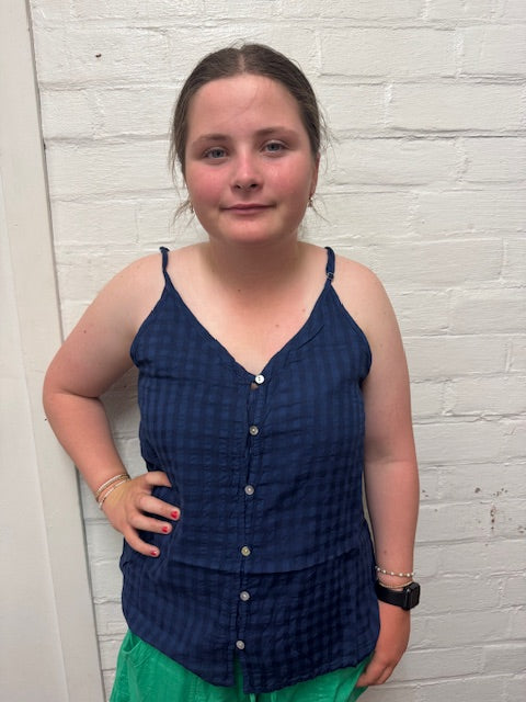 Holmes + Fallon Womens Button Through Seeksucker Cami