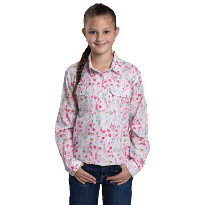 Just Country Girls Harper 1/2 Button Print Workshirt