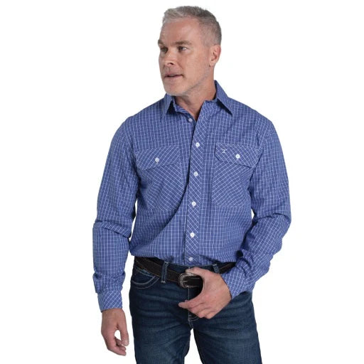 Just Country Mens Austin Full Button Print Workshirt