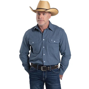 Just Country Mens Austin Full Button Print Workshirt