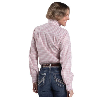 Just Country Womens Abbey Frills Full Button Print Workshirt