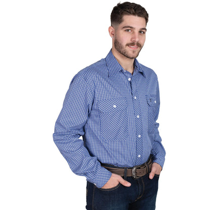 Just Country Mens Austin Full Button Print L/S Workshirt