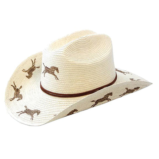 Sunbody Kids Running Horses Cattleman Hat