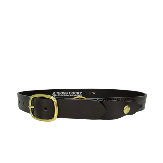 Boss Cocky Knife Pouch Belt Brass Buckle Belt