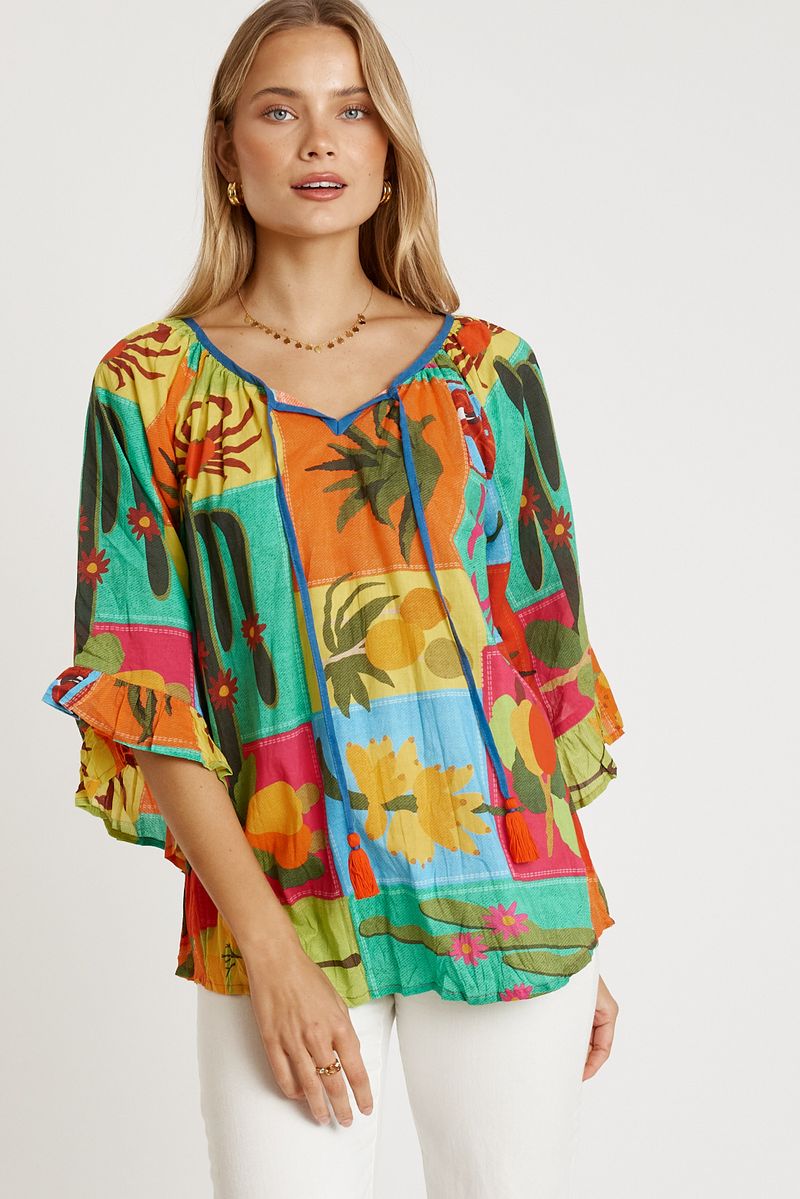 Lula Life Womens Cactus Top