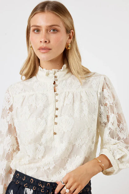 Lula Soul Womens Chandler Lace Shirt