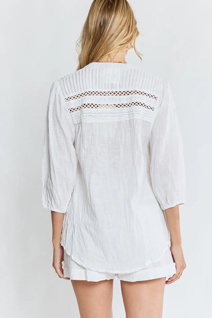 Lula Life Womens Laverne Tuck Shirt