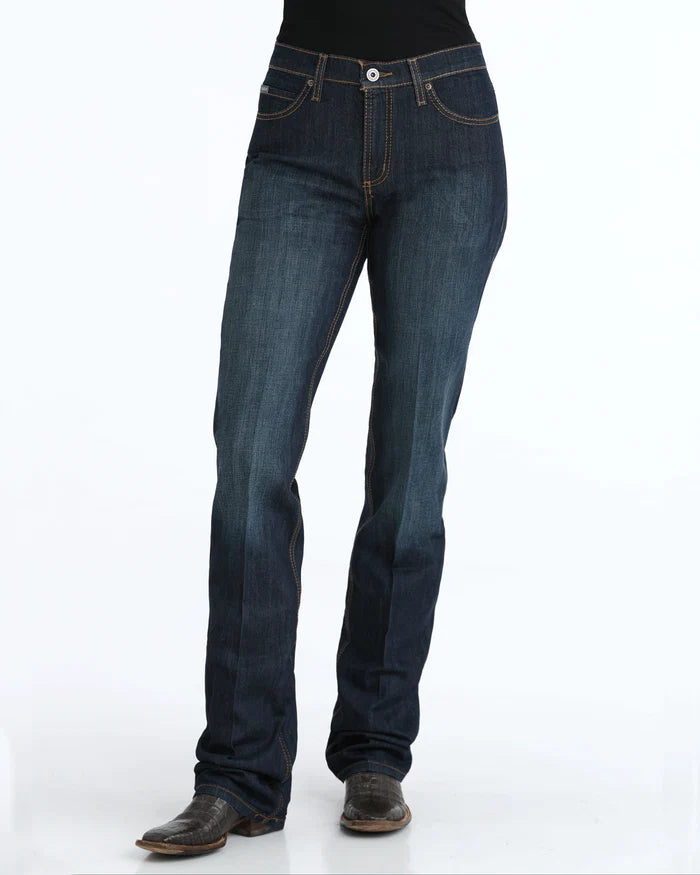 Cinch Womens Jenna Performance Rise Slim Fit Boot Cut Jeans