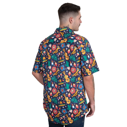 Just Country Mens Jordan Full Button S/S Print Workshirt