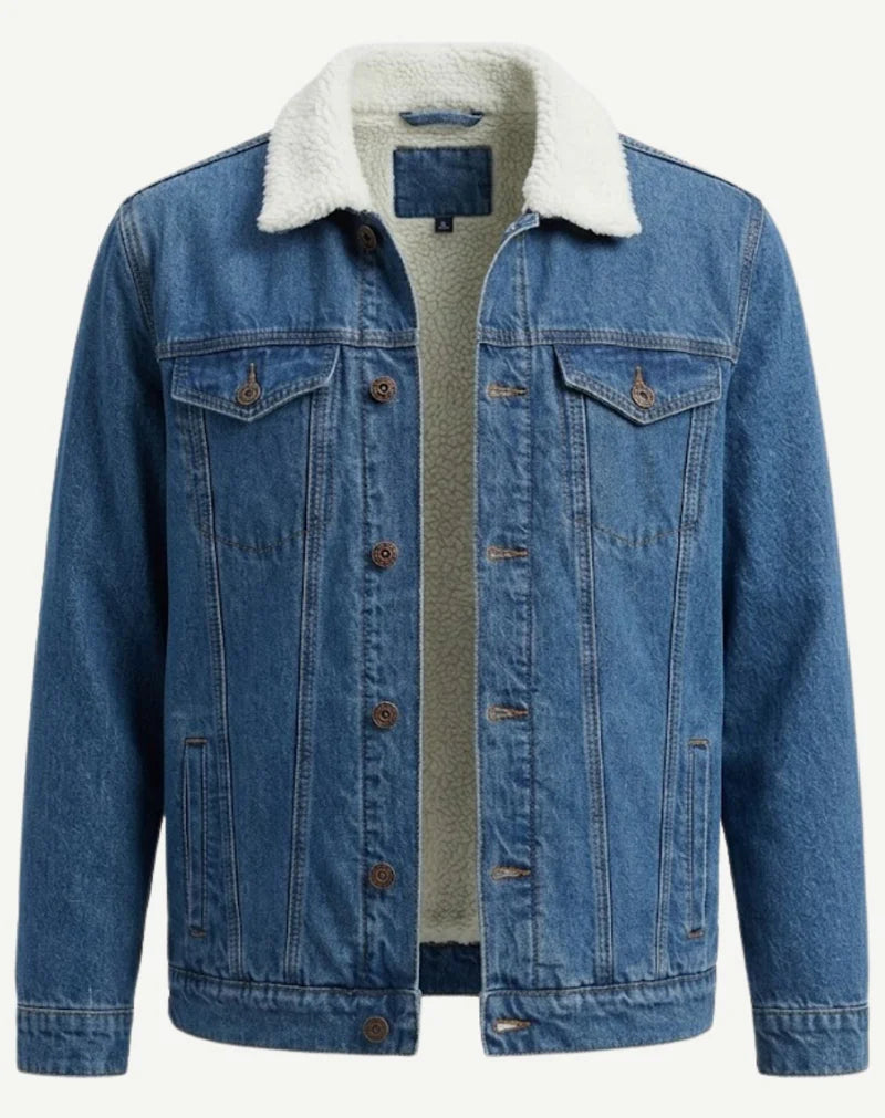 Outback Mens Sherpa Lined Denim Jacket