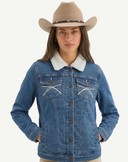 Outback Womens Sherpa Lined Denim Jacket