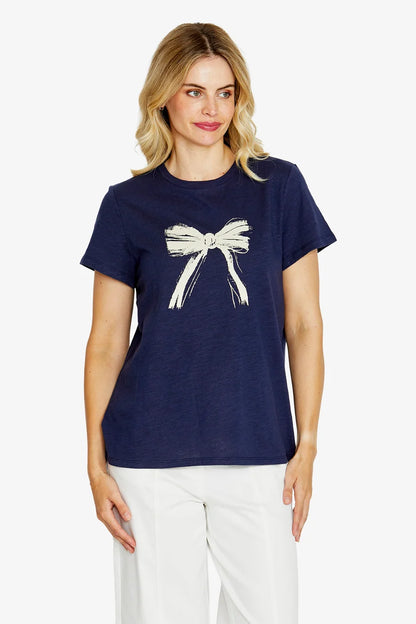 Ping Pong Womens Katey Bow Print Tee