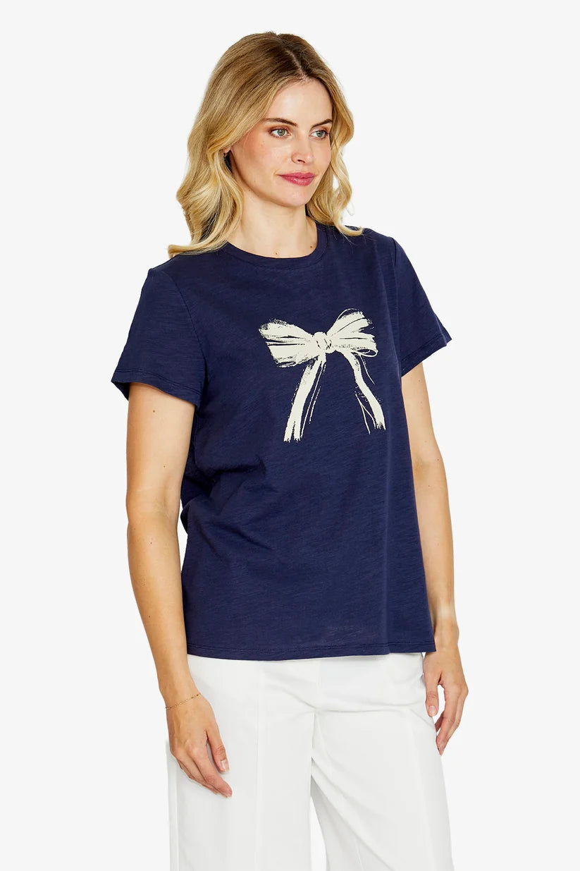 Ping Pong Womens Katey Bow Print Tee