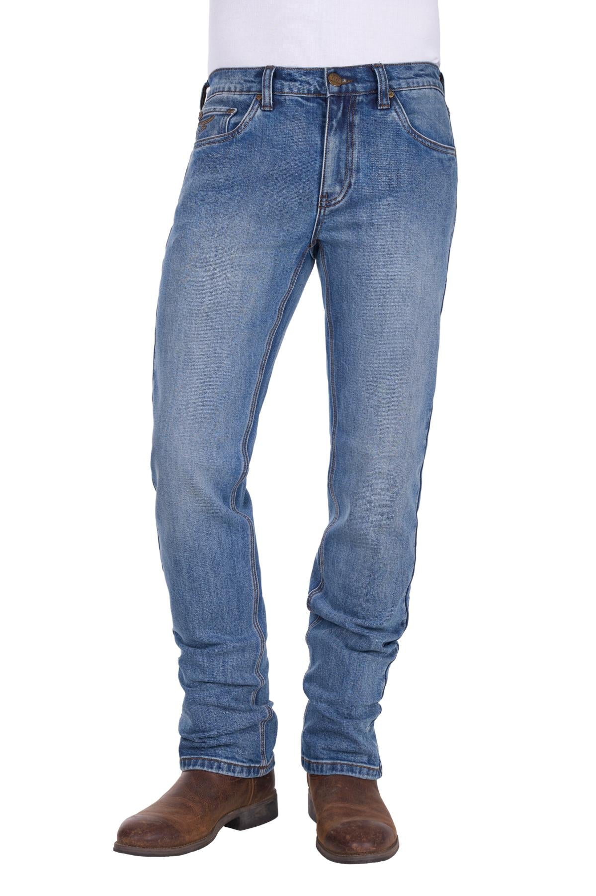 Pure Western Mens Hawkins Straight Leg Jeans 34L