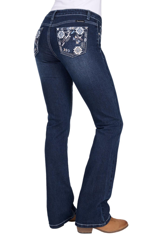 Pure Western Womens Raven Boot Cut 34L Jeans