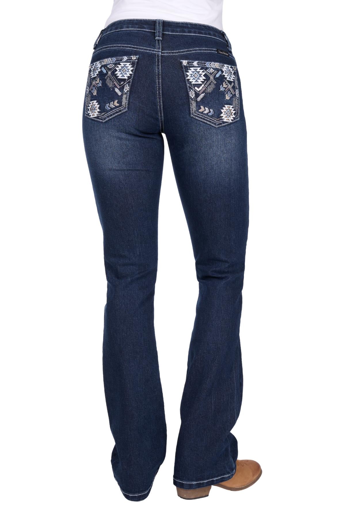 Pure Western Womens Raven Boot Cut 34L Jeans