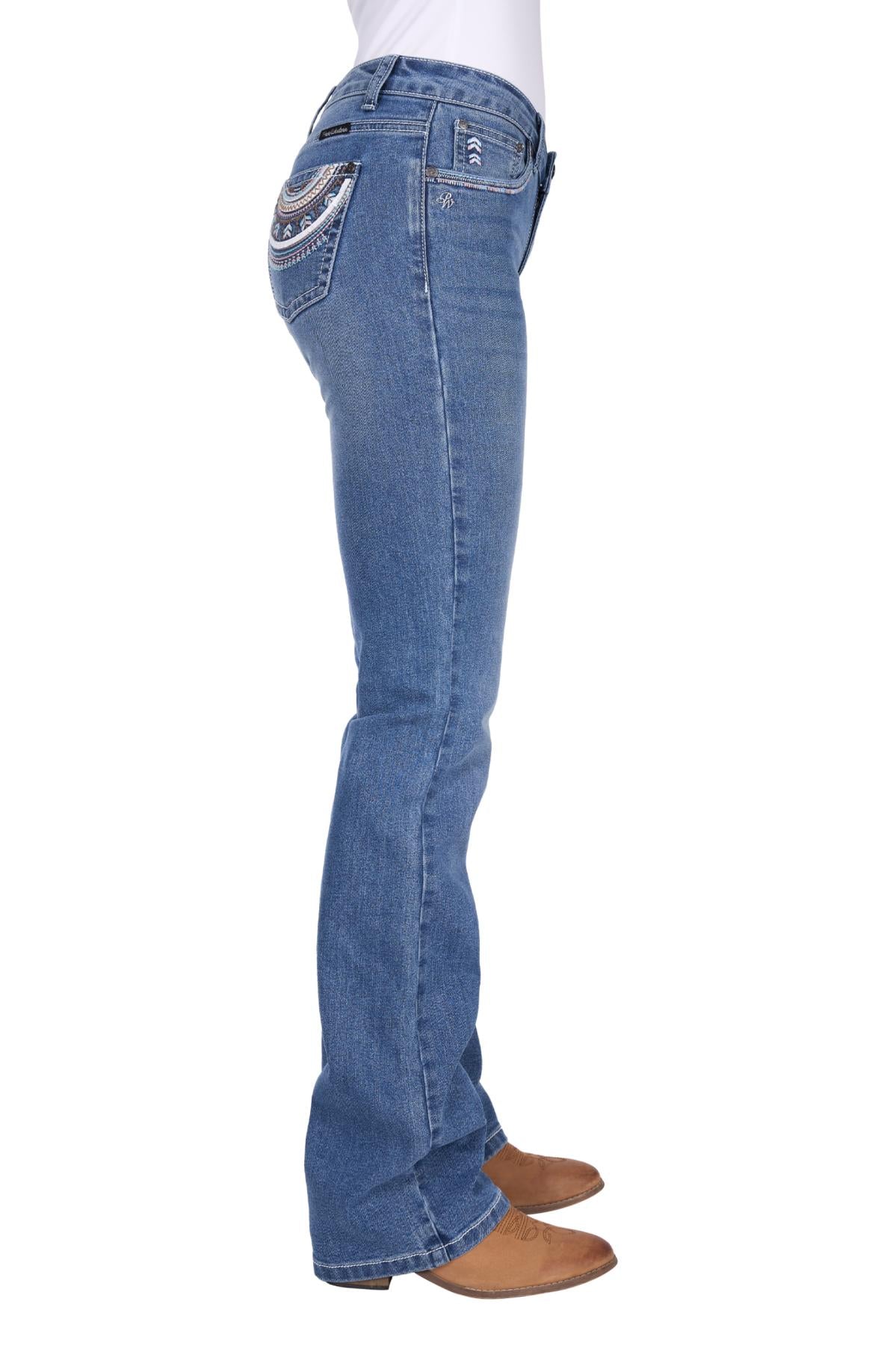 Pure Western Womens Pat R Rider Jeans 36 Leg