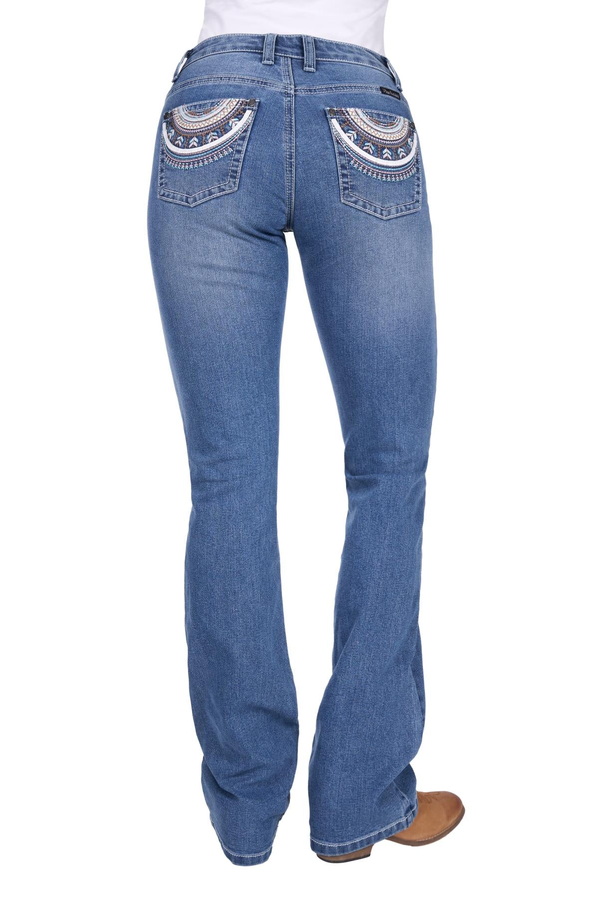 Pure Western Womens Pat R Rider Jeans 36 Leg