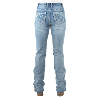 Pure Western Womens Crisscross Relax Rider Jean