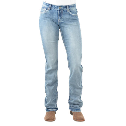 Pure Western Womens Crisscross Relax Rider Jean