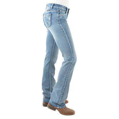 Pure Western Womens Crisscross Relax Rider Jean