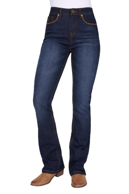 Pure Western Womens Nova High Rise Boot Cut Jeans 34L