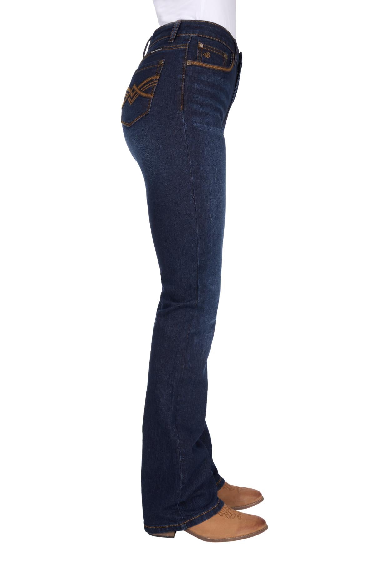 Pure Western Womens Nova High Rise Boot Cut Jeans 34L