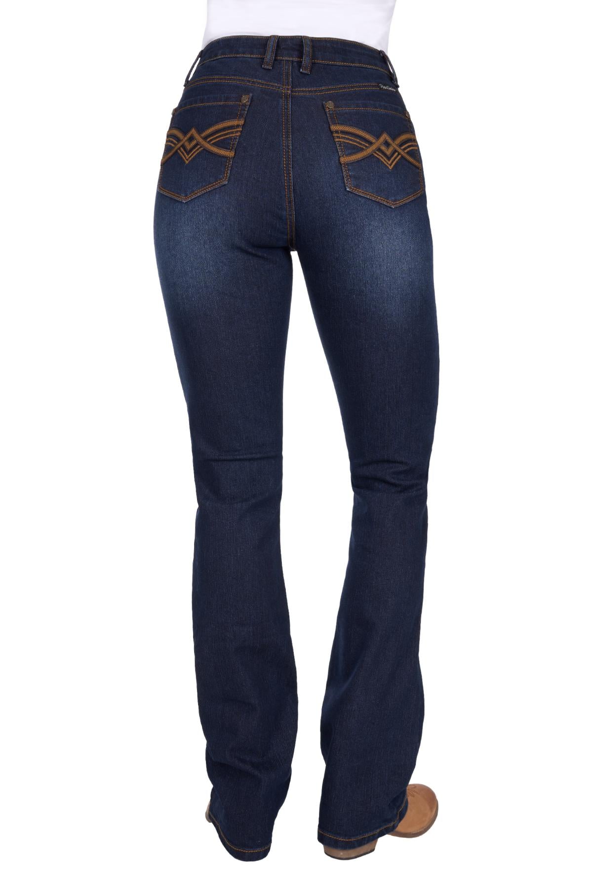 Pure Western Womens Nova High Rise Boot Cut Jeans 34L