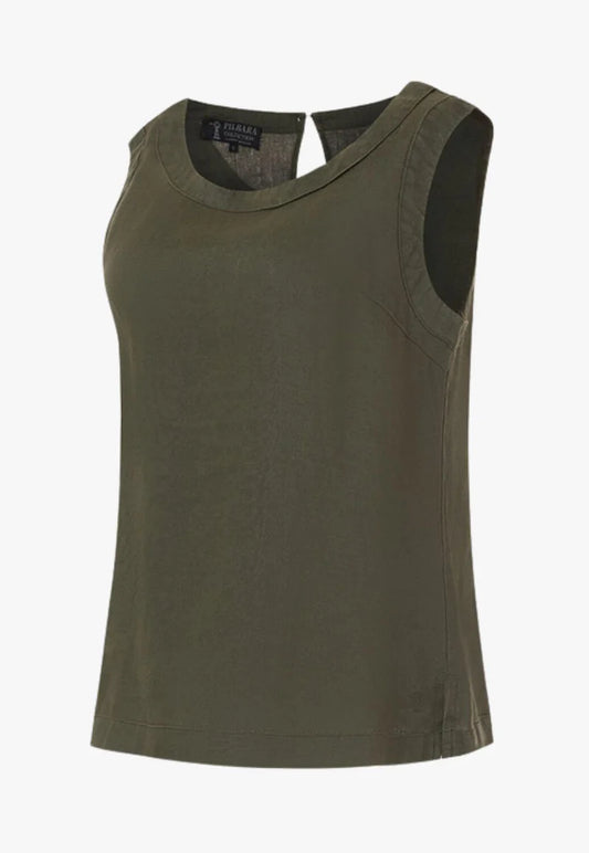 Pilbara Womens Gabriella Linen Singlet