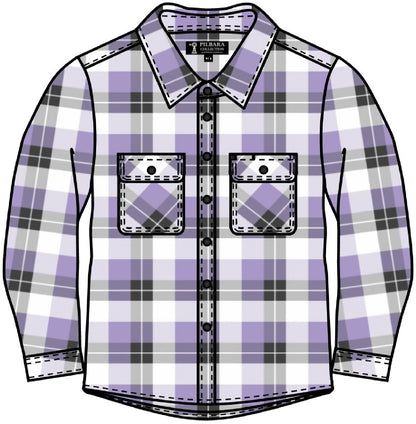 Pilbara Kids Open Front Flannelette Shirt
