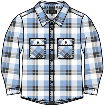 Pilbara Kids Open Front Flannelette Shirt