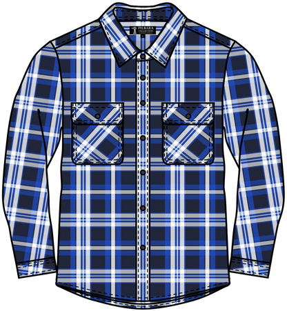 Pilbara Mens Flannelette Open Front Shirt