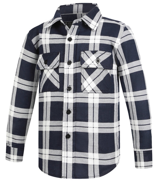 Pilbara Kids Flannelette Open Front L/S Shirt