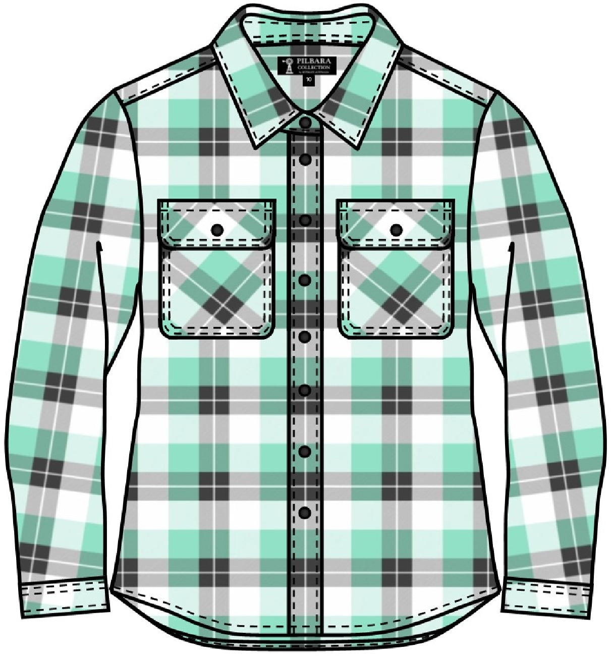 Pilbara Womens Open Front Flannelette Shirt
