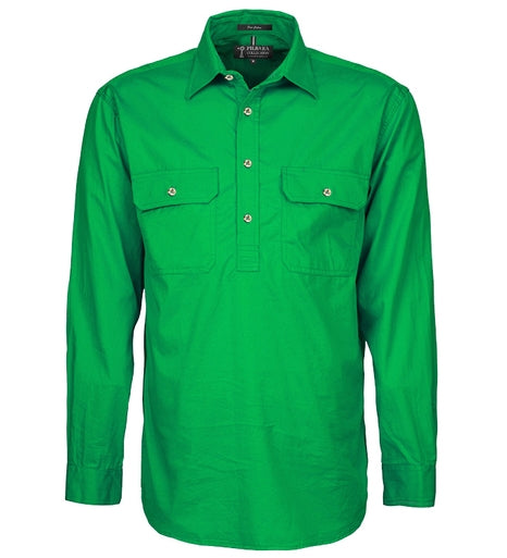 Pilbara Mens 1/2 Button L/s Shirt