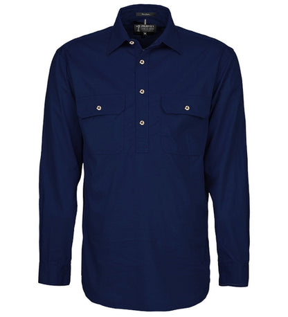 Pilbara Mens 1/2 Button L/s Shirt