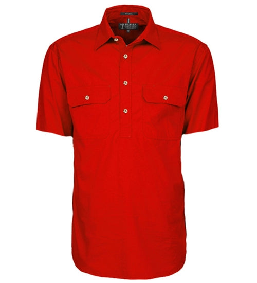 Pilbara Mens 1/2 Buton S/s Shirt