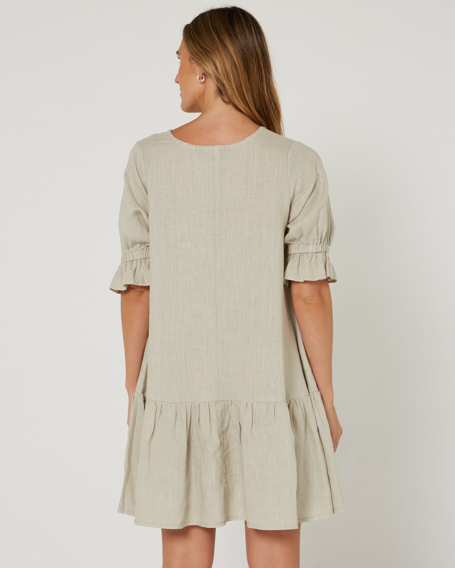 Pilbara Womens Tilly Linen 3/4 Sleeve Dress