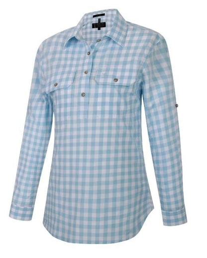 Pilbara Womens Y/D Check Closed Front L/S Shirt