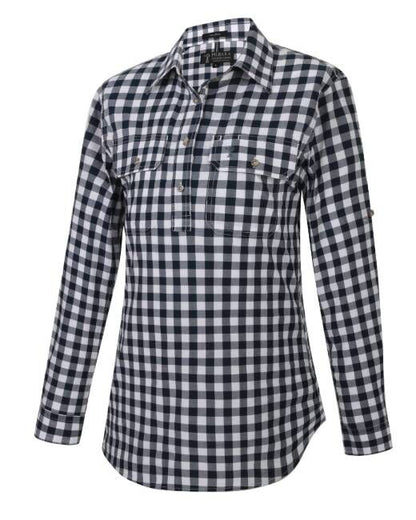 Pilbara Womens Y/D Check Closed Front L/S Shirt