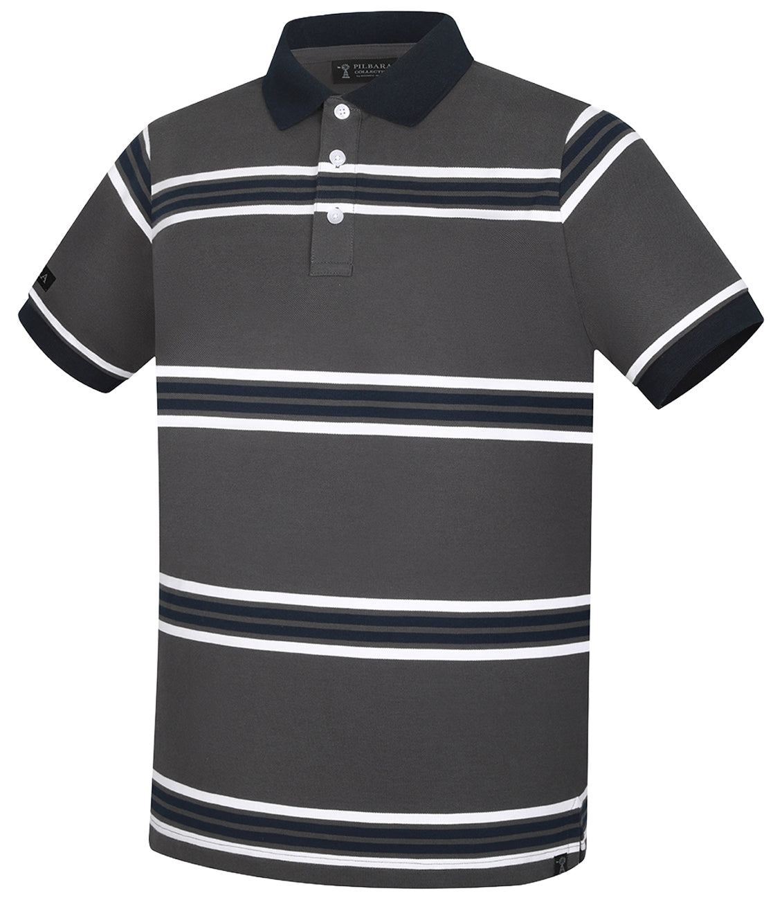 Pilbara Mens Y/D Striped Polo Shirt