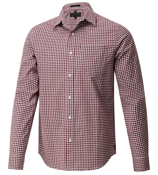 Pilbara Mens Gingham L/S Shirt