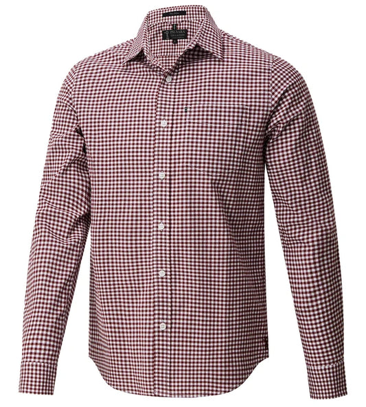 Pilbara Mens Gingham L/S Shirt